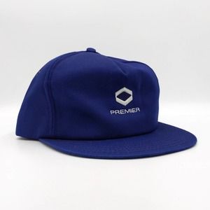 Vintage Premier Snapback Trucker Hat Insulated All Foam Blue Made in USA